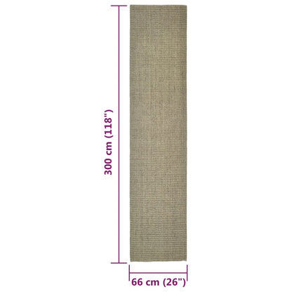 Sisal Rug for Scratching Post Taupe 66x300 cm