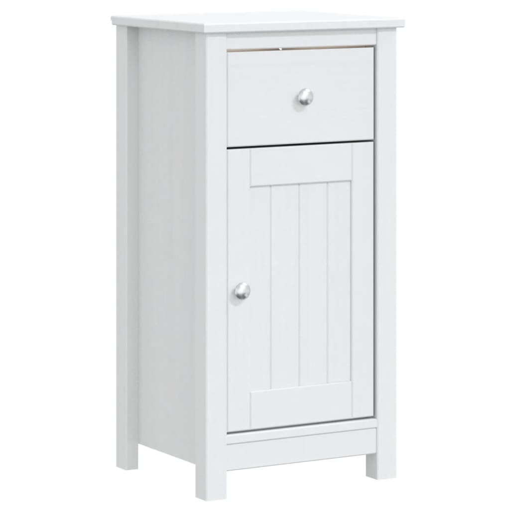 Bathroom Cabinet BERG White 40x34x80 cm Solid Wood Pine