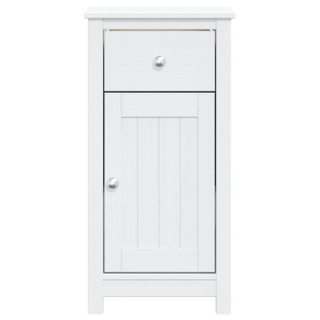 Bathroom Cabinet BERG White 40x34x80 cm Solid Wood Pine