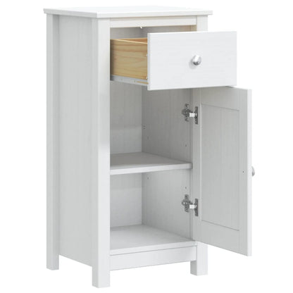 Bathroom Cabinet BERG White 40x34x80 cm Solid Wood Pine