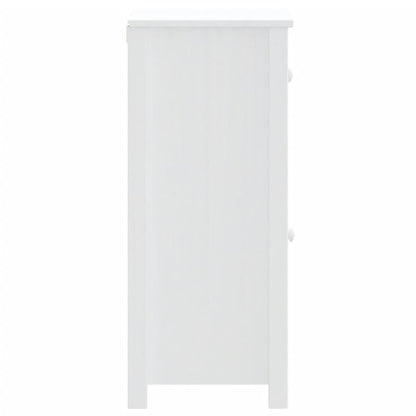 Bathroom Cabinet BERG White 40x34x80 cm Solid Wood Pine