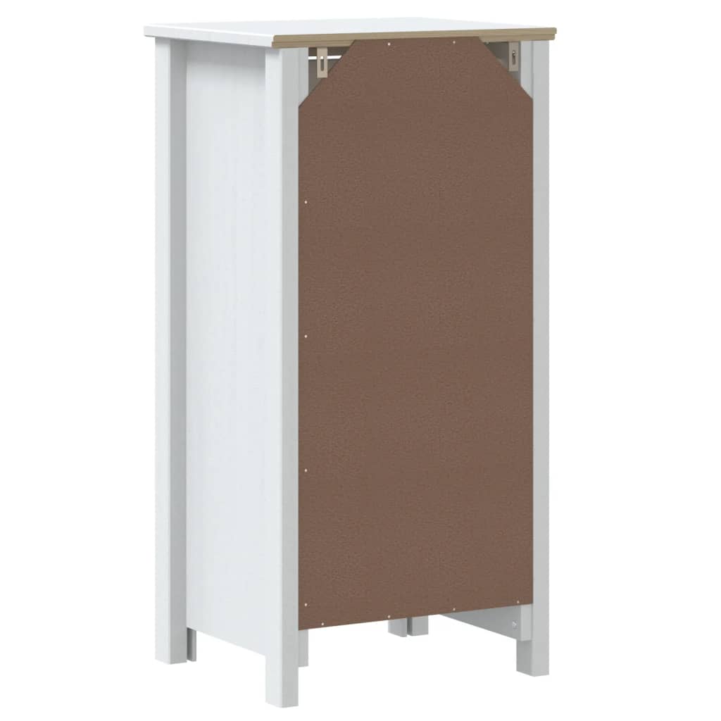 Bathroom Cabinet BERG White 40x34x80 cm Solid Wood Pine