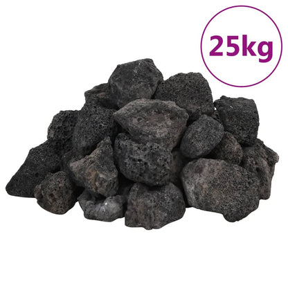 Volcanic Rocks 25 kg Black 3-5 cm