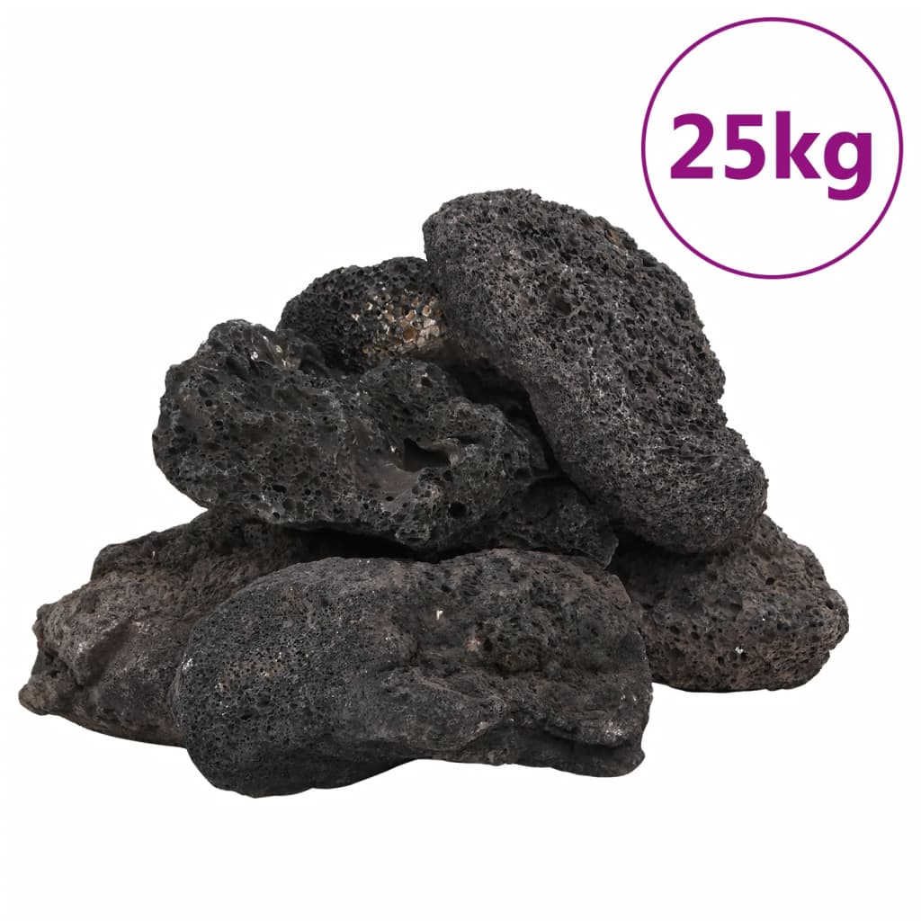 Volcanic Rocks 25 kg Black 10-30 cm