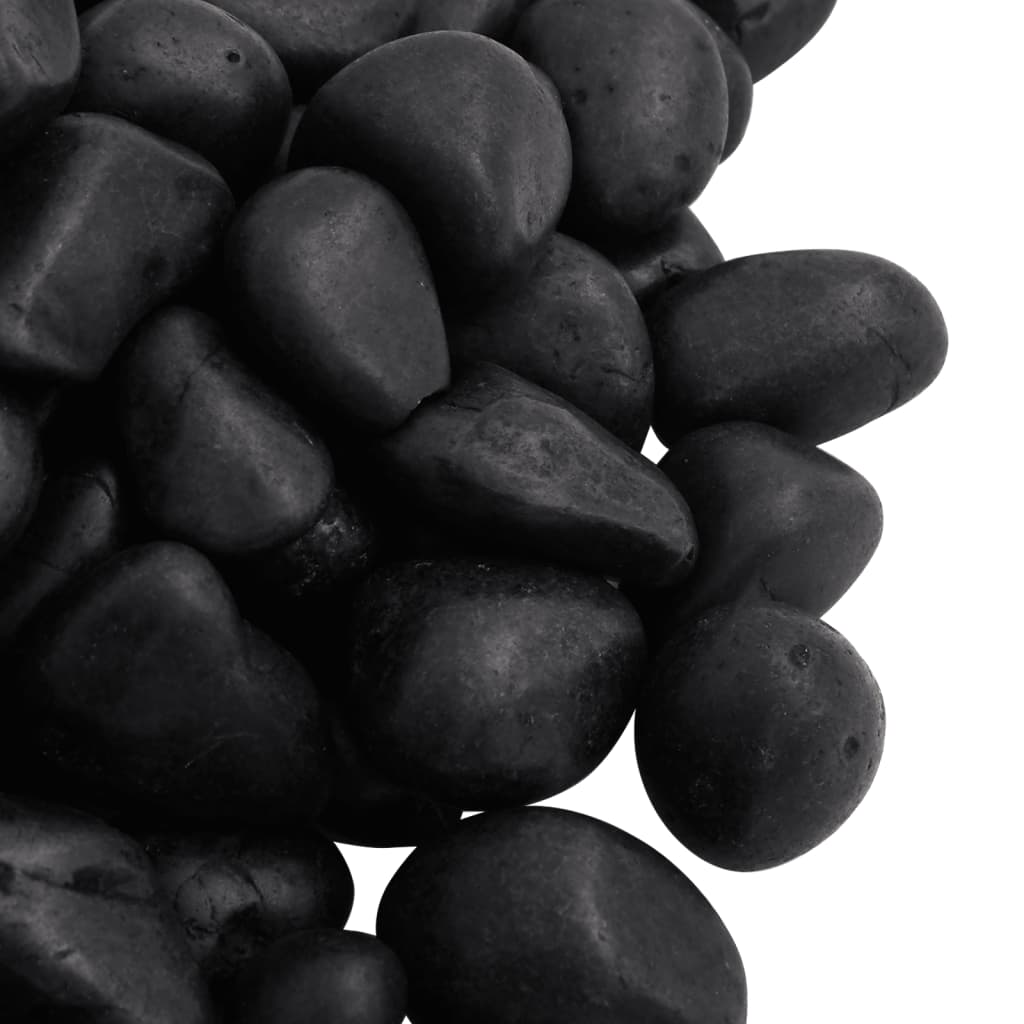 Polished Pebbles 10 kg Black 2-5 cm