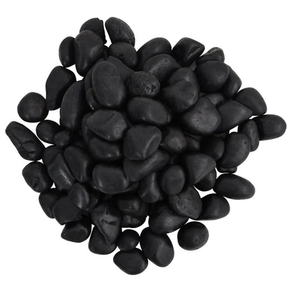 Polished Pebbles 25 kg Black 2-5 cm