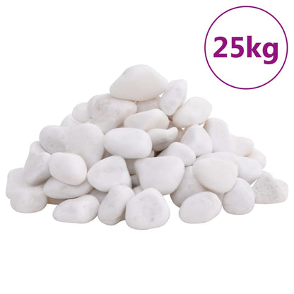 Polished Pebbles 25 kg White 2-5 cm