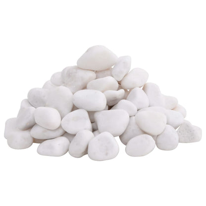 Polished Pebbles 25 kg White 2-5 cm