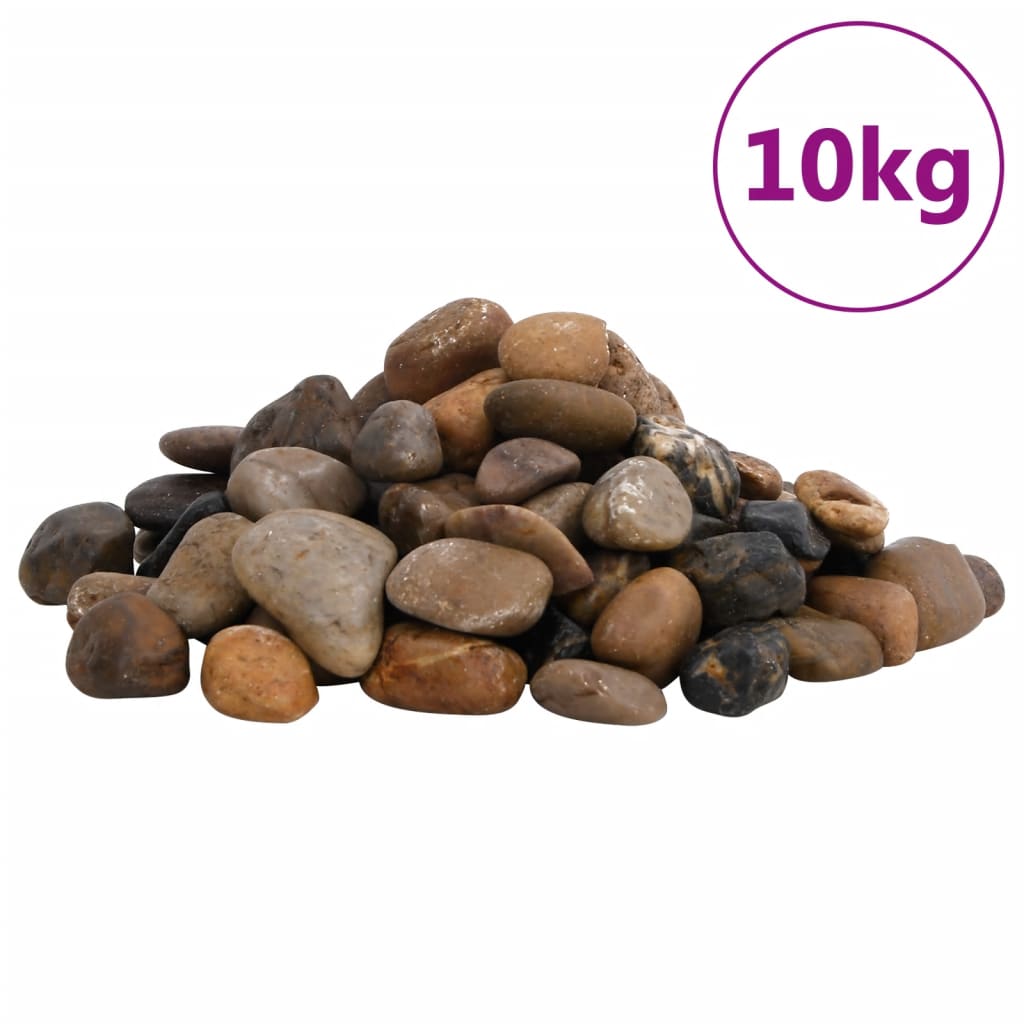 Polished Pebbles 10 kg Mixed Colour 2-5 cm