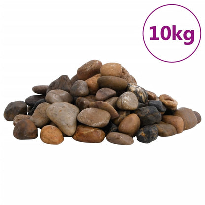 Polished Pebbles 10 kg Mixed Colour 2-5 cm