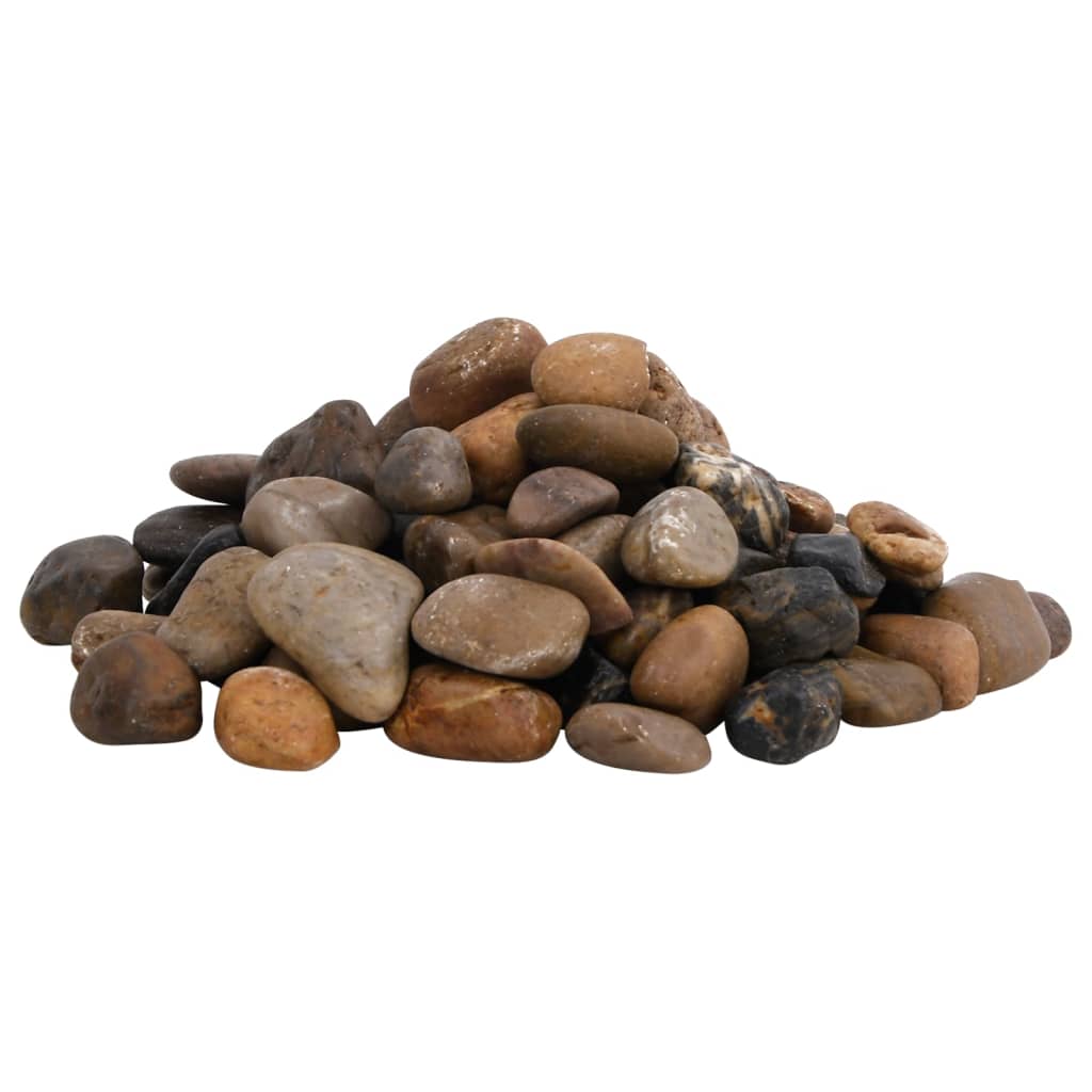 Polished Pebbles 10 kg Mixed Colour 2-5 cm