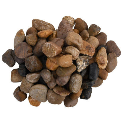 Polished Pebbles 10 kg Mixed Colour 2-5 cm