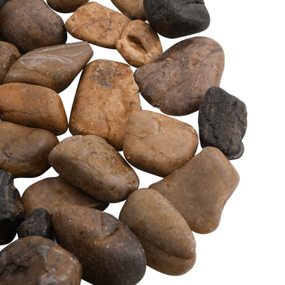 Polished Pebbles 10 kg Mixed Colour 2-5 cm