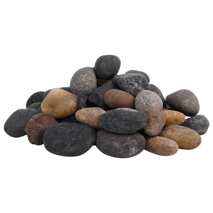 Polished Pebbles 25 kg Mixed Colour 5-8 cm