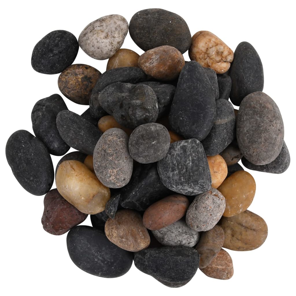 Polished Pebbles 25 kg Mixed Colour 5-8 cm