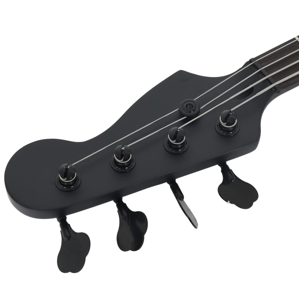 Electric Bass Guitar for Beginner with Bag Black 4/4 46"