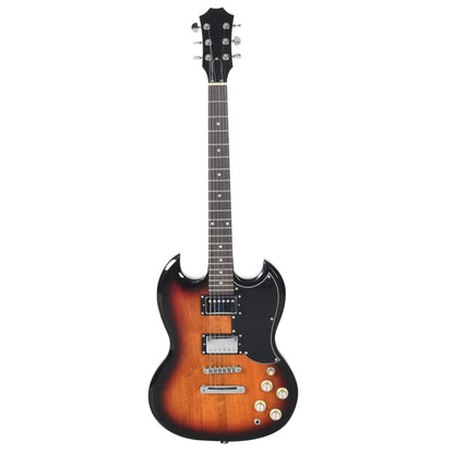 Electric Guitar for Beginner with Bag Brown and Black 4/4 39"