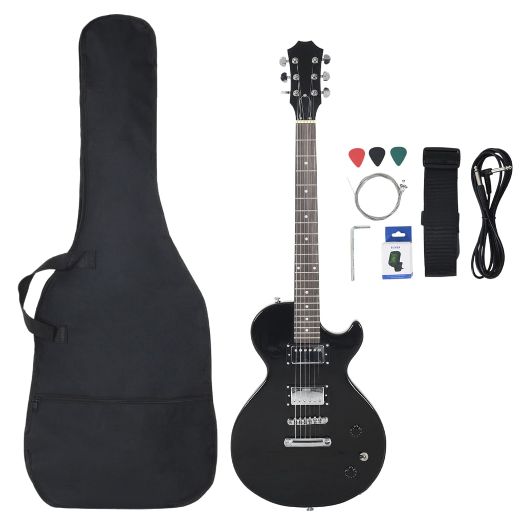 Electric Guitar for Beginner with Bag Black 4/4 39"