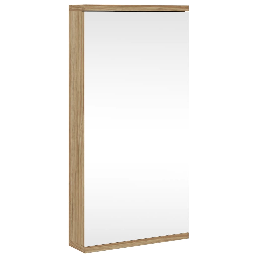 Corner Bathroom Mirror Cabinet Oak 30x24x60 cm