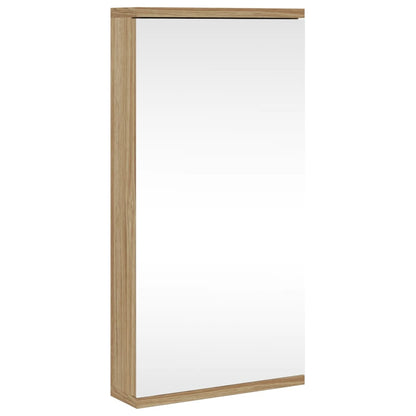 Corner Bathroom Mirror Cabinet Oak 30x24x60 cm