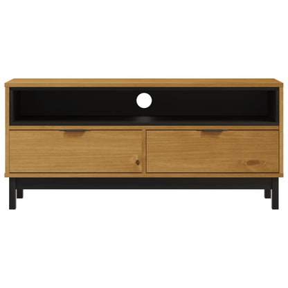 TV Cabinet FLAM 110x40x50 cm Solid Wood Pine