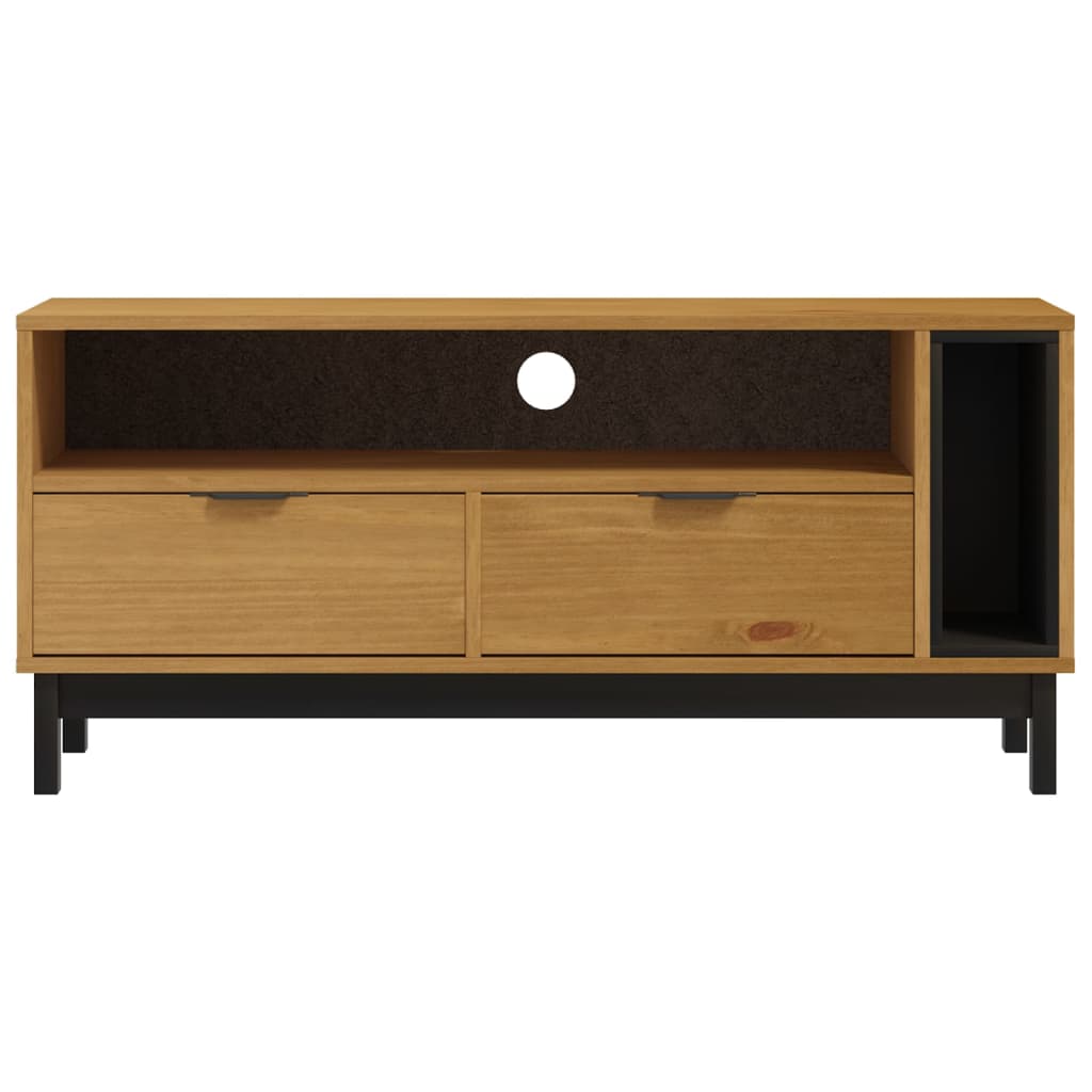 TV Cabinet FLAM 110x40x50 cm Solid Wood Pine