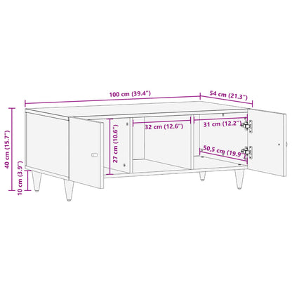 Coffee Table 100x54x40 cm Solid Wood Mango