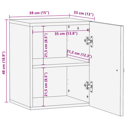 Bathroom Wall Cabinet 38x33x48 cm Solid Wood Mango