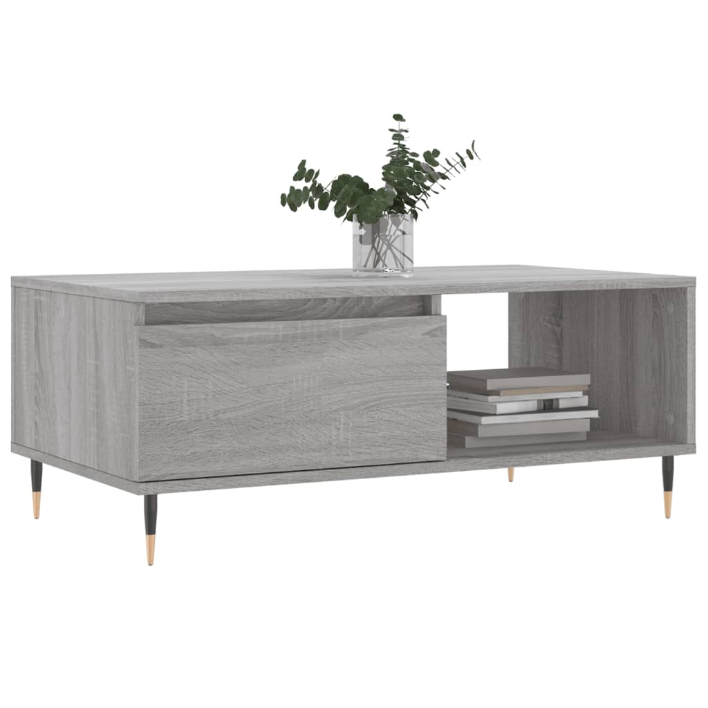 Coffee Table Grey Sonoma 90x50x36.5 cm Engineered Wood