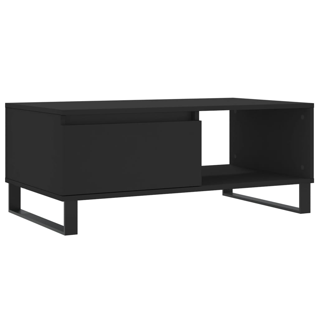 Coffee Table Black 90x50x36.5 cm Engineered Wood