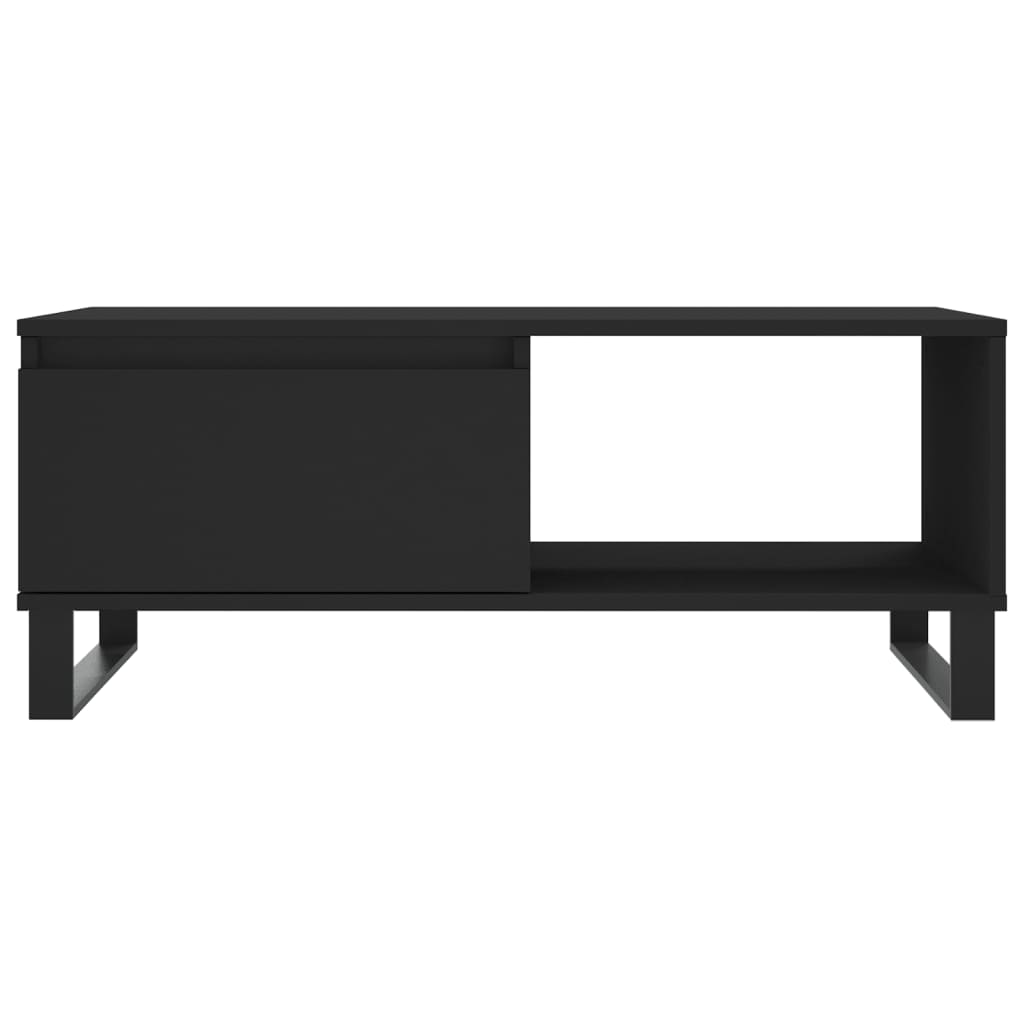 Coffee Table Black 90x50x36.5 cm Engineered Wood