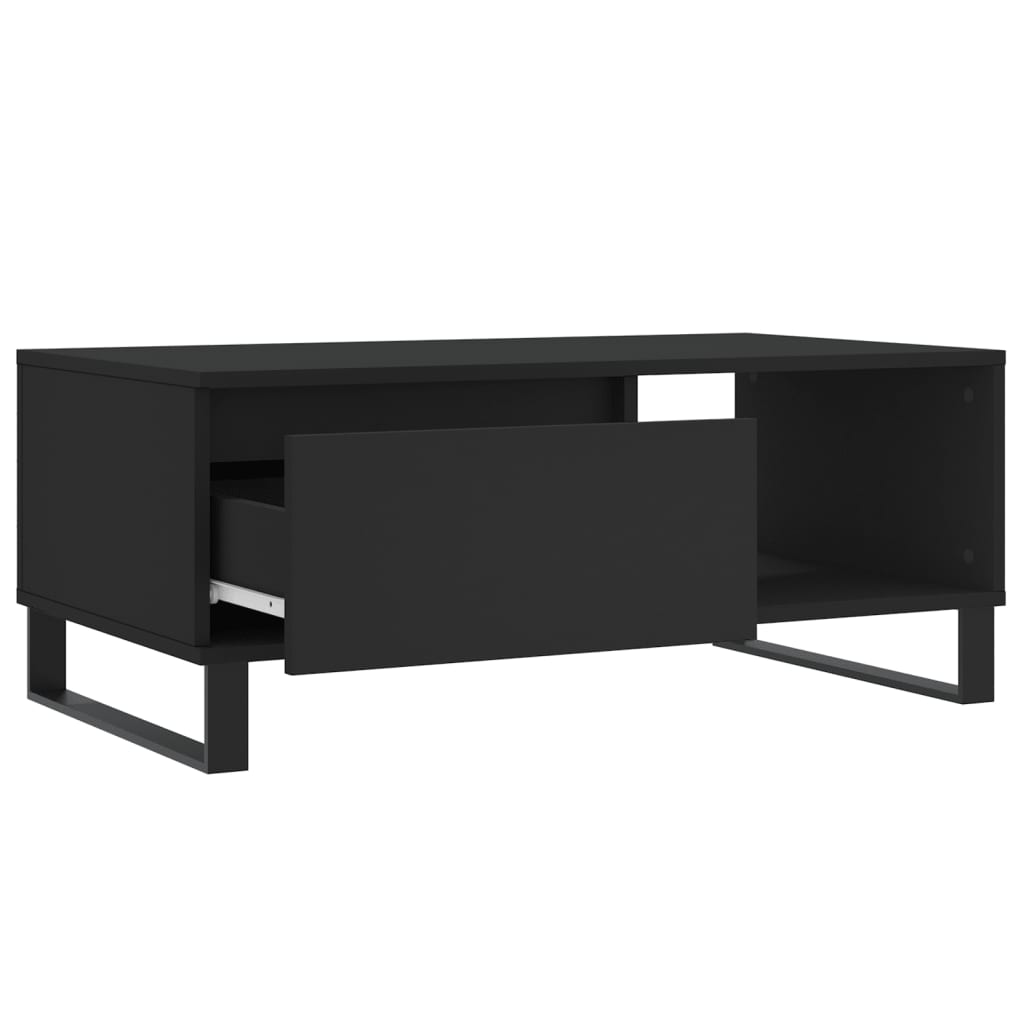 Coffee Table Black 90x50x36.5 cm Engineered Wood