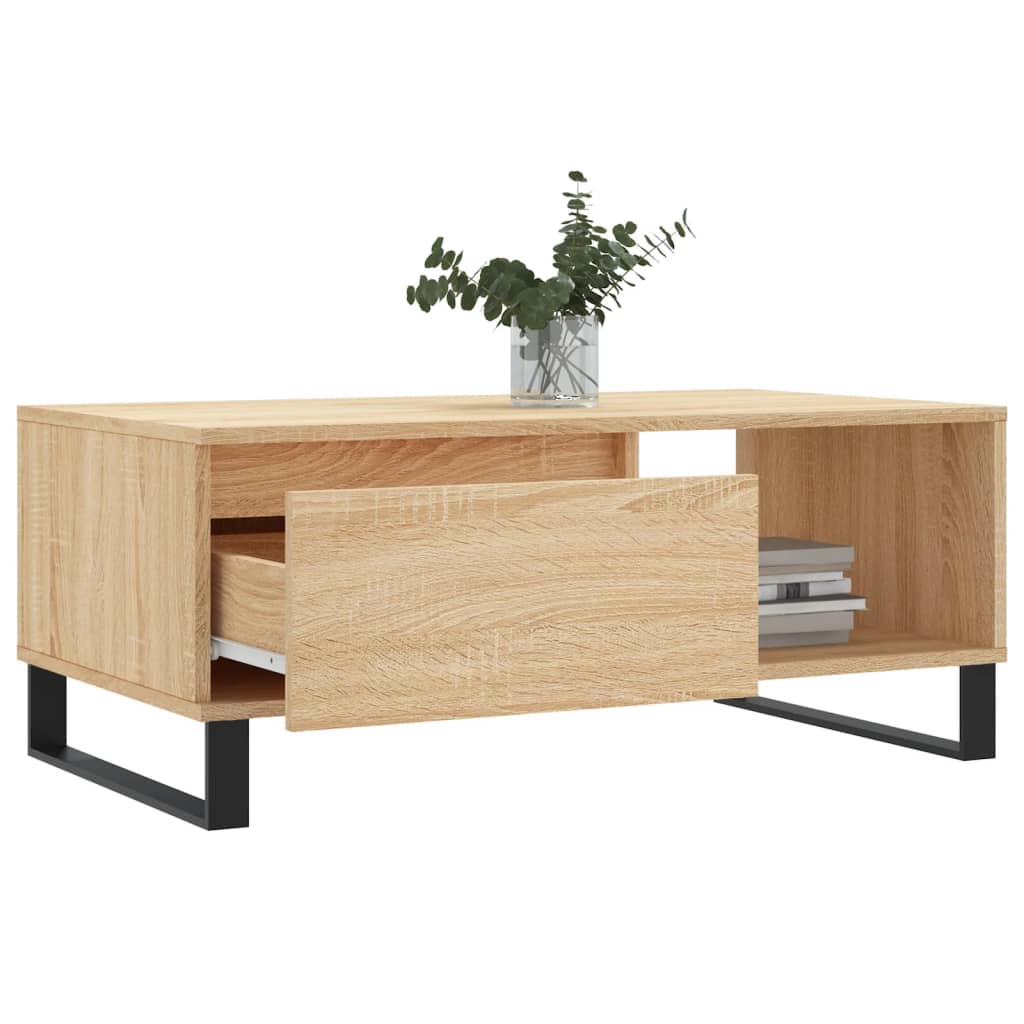 Coffee Table Sonoma Oak 90x50x36.5 cm Engineered Wood