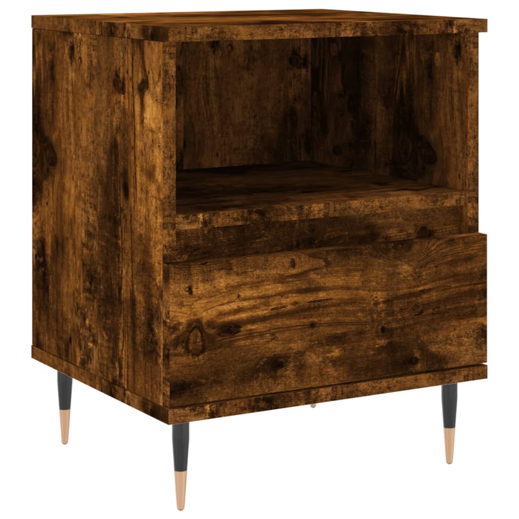 Bedside Cabinets 2 pcs Smoked Oak 40x35x50 cm Engineered Wood