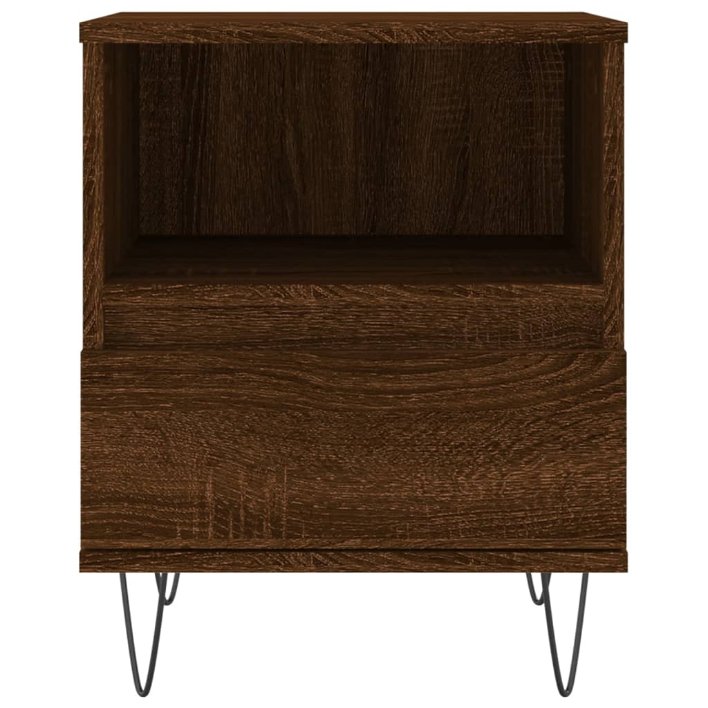 Bedside Cabinet Brown Oak 40x35x50 cm Engineered Wood