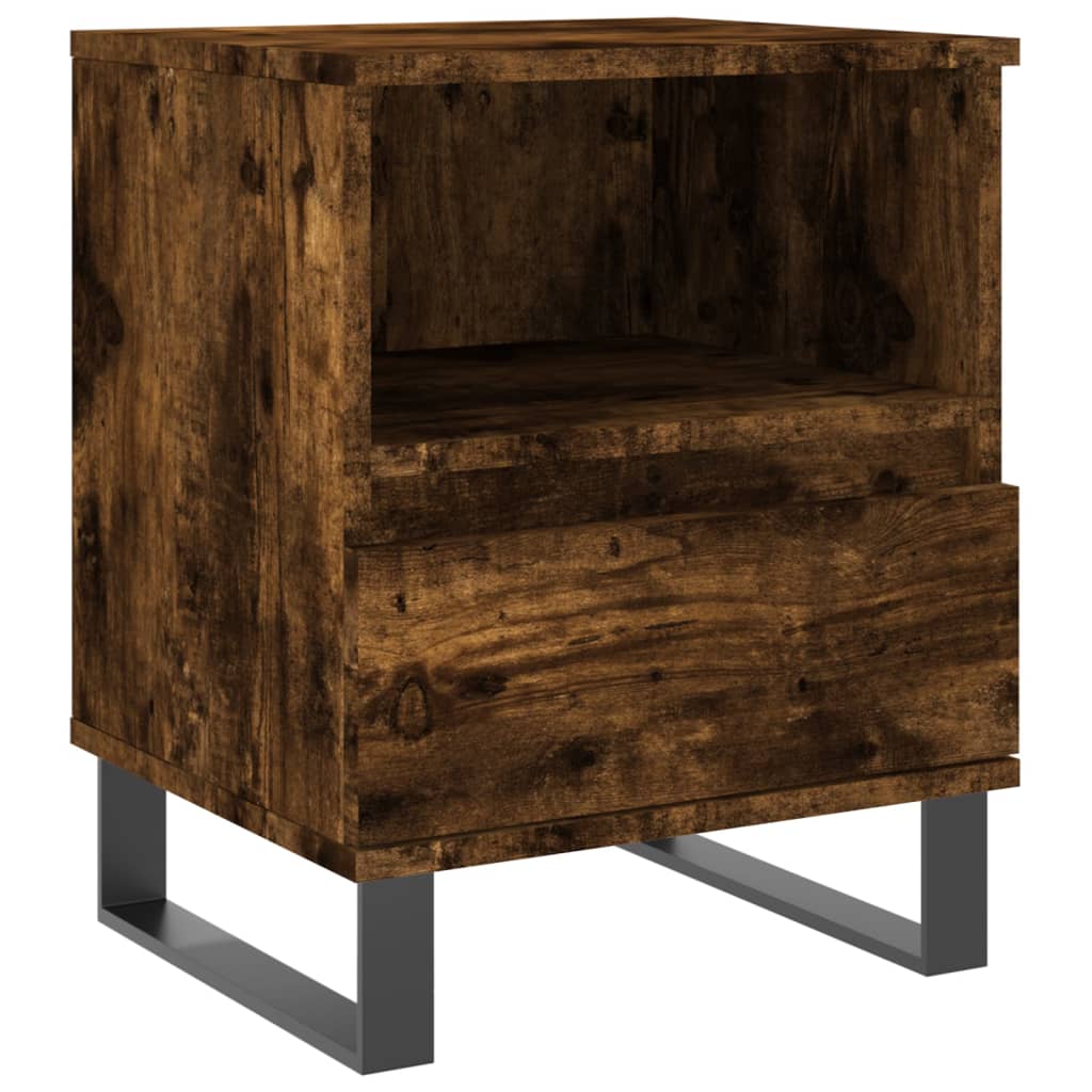 Bedside Cabinets 2 pcs Smoked Oak 40x35x50 cm Engineered Wood