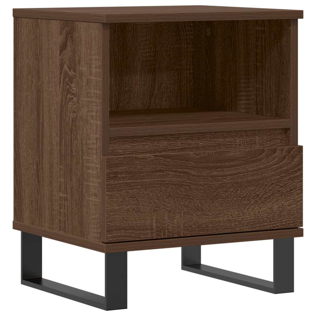 Bedside Cabinet Brown Oak 40x35x50 cm Engineered Wood