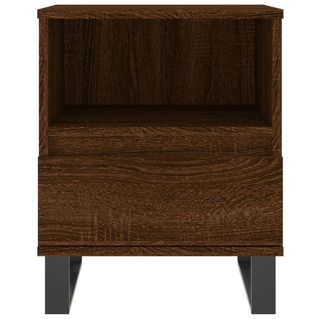 Bedside Cabinet Brown Oak 40x35x50 cm Engineered Wood