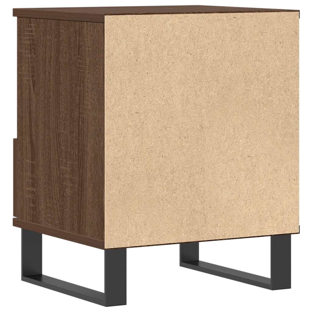 Bedside Cabinet Brown Oak 40x35x50 cm Engineered Wood