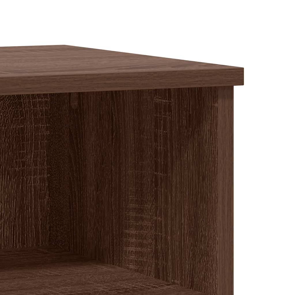 Bedside Cabinet Brown Oak 40x35x50 cm Engineered Wood