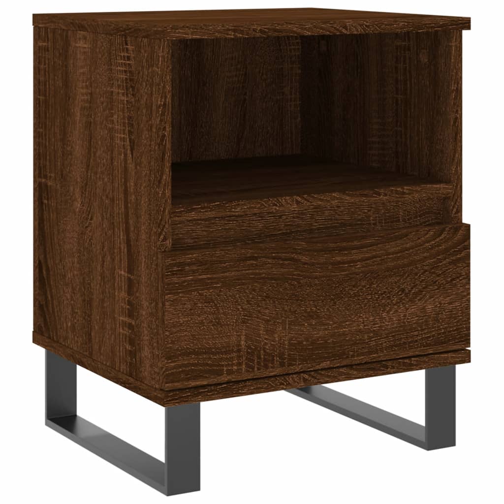 Bedside Cabinets 2 pcs Brown Oak 40x35x50 cm Engineered Wood