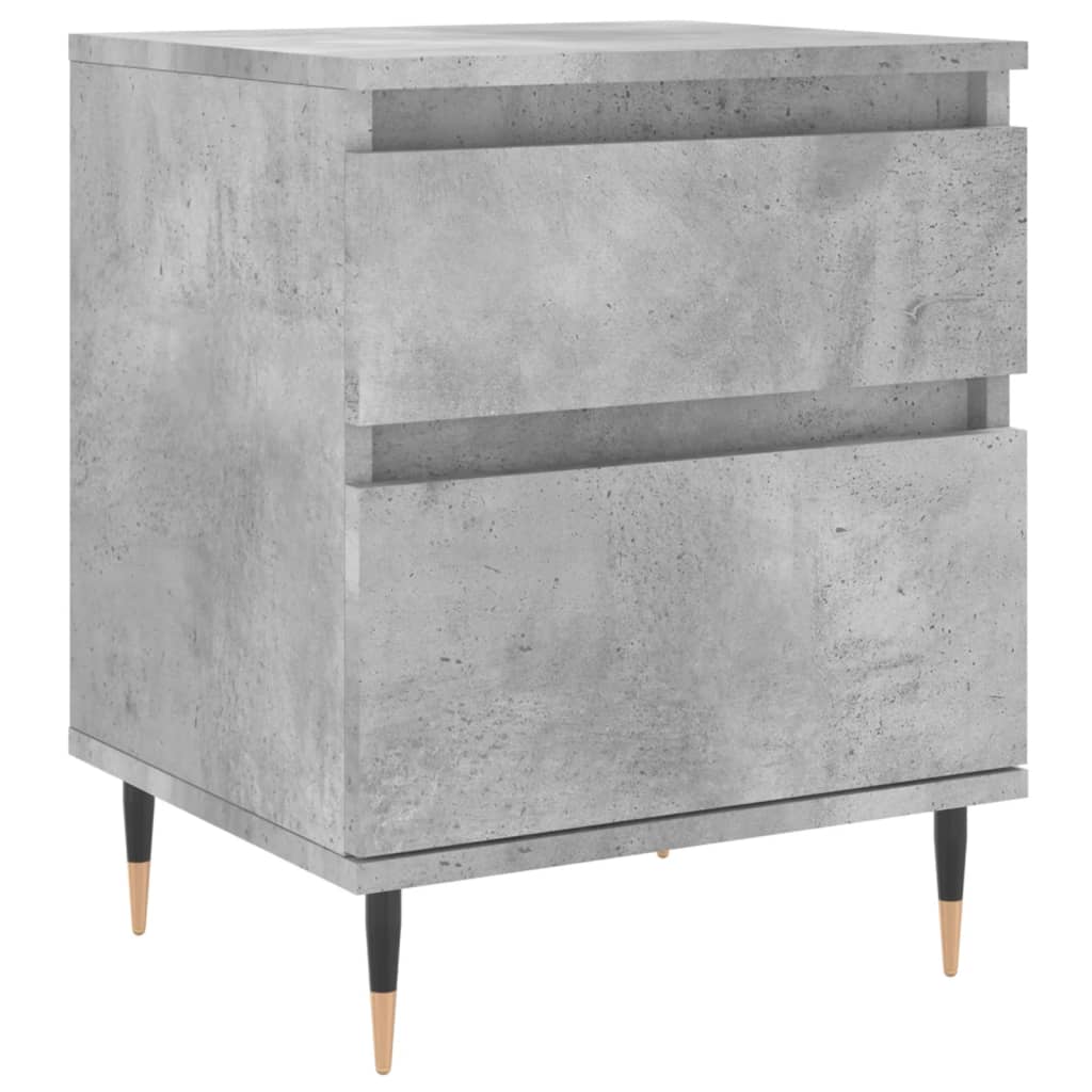 Bedside Cabinet Concrete Grey 40x35x50 cm Engineered Wood