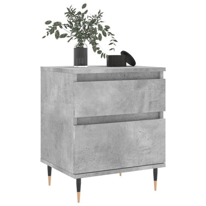 Bedside Cabinet Concrete Grey 40x35x50 cm Engineered Wood