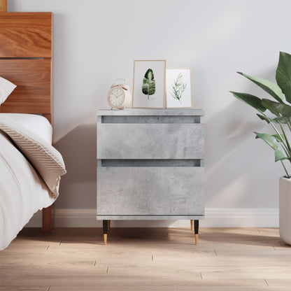 Bedside Cabinet Concrete Grey 40x35x50 cm Engineered Wood