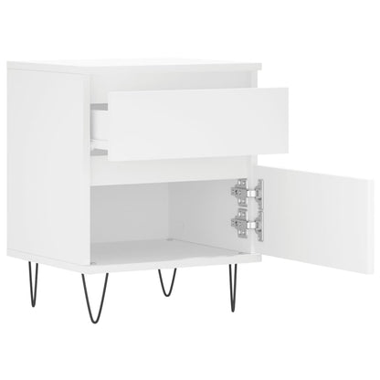 Bedside Cabinets 2 pcs White 40x35x50 cm Engineered Wood