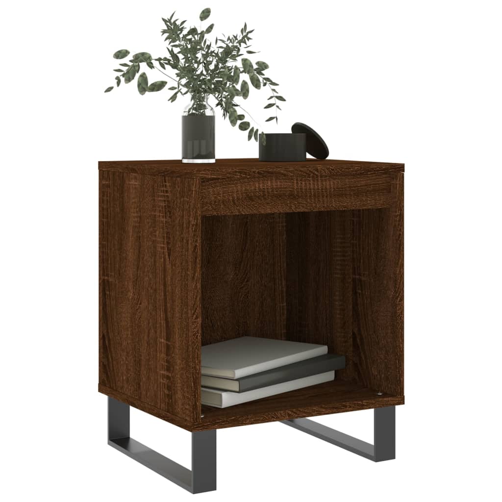 Bedside Cabinet Brown Oak 40x35x50 cm Engineered Wood