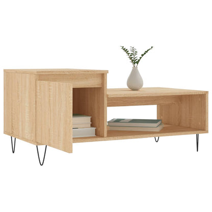 Coffee Table Sonoma Oak 100x50x45 cm Engineered Wood