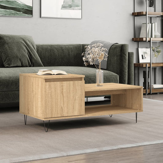 Coffee Table Sonoma Oak 100x50x45 cm Engineered Wood