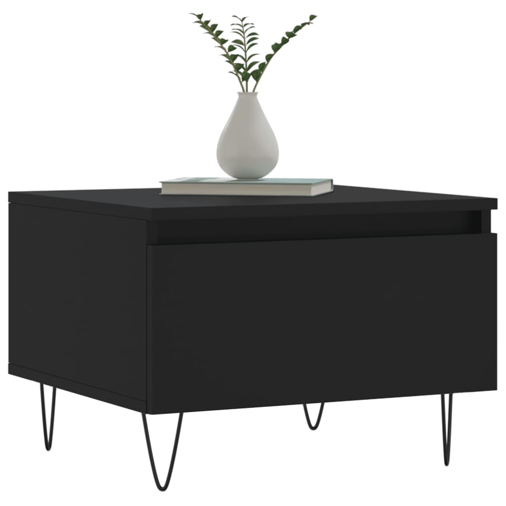 Coffee Table Black 50x46x35 cm Engineered Wood