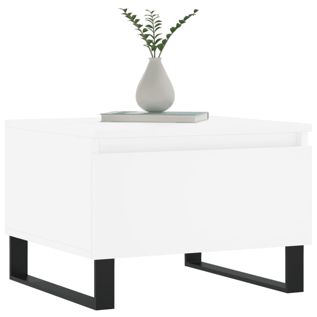 Coffee Table White 50x46x35 cm Engineered Wood